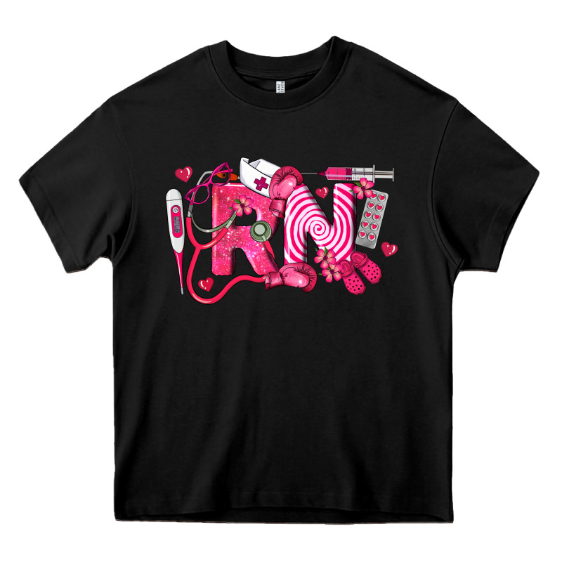 Rn Breast Cancer Registered Nurse Heavy Core Tee by LillyAllenDesigns | Teevron
