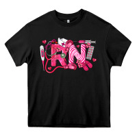 Black rn breast cancer registered nurse Heavy Core Tee - LillyAllenDesigns