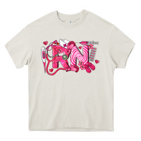 Cream rn breast cancer registered nurse Heavy Core Tee - LillyAllenDesigns