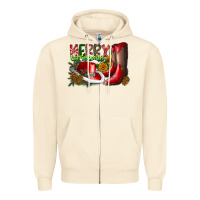 Sandshell cowboy merry christmas Zipper Hoodie - CowhideDigitalArt