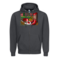 Smoke cowboy merry christmas Zipper Hoodie - CowhideDigitalArt