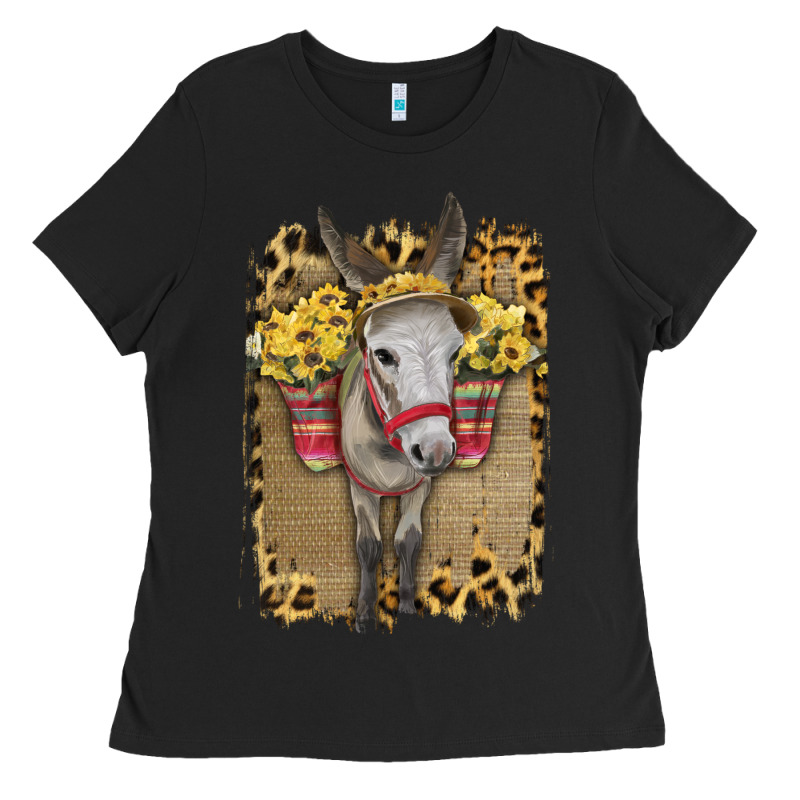 Donkey With Sunflowers Ladies Tee by Bettercallsaul | Teevron