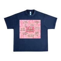 Navy i am enough with glitter Urban Heavy Tee - TumblerDesignByShophia