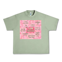Oil Green i am enough with glitter Urban Heavy Tee - TumblerDesignByShophia