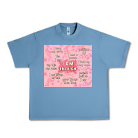 Pebble Blue i am enough with glitter Urban Heavy Tee - TumblerDesignByShophia