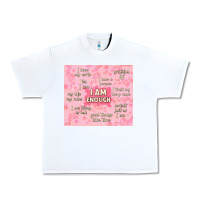 White i am enough with glitter Urban Heavy Tee - TumblerDesignByShophia