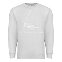 Dove Grey Life Is Better On A Boat Sailboat Sketch Cool Sailing Gifts Premium Sweatshirt - minhPixels