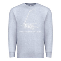 Heather Grey Life Is Better On A Boat Sailboat Sketch Cool Sailing Gifts Premium Sweatshirt - minhPixels