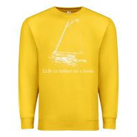Lemon Life Is Better On A Boat Sailboat Sketch Cool Sailing Gifts Premium Sweatshirt - minhPixels