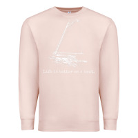 Pale Pink Life Is Better On A Boat Sailboat Sketch Cool Sailing Gifts Premium Sweatshirt - minhPixels