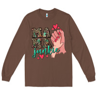 Chestnut Mama Junkie Mother's Day Long Sleeve Tee - CowGirlArtShop
