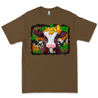 Cacao st patricks baby cow with leopard background Premium Tee - Jasminsmagicworld