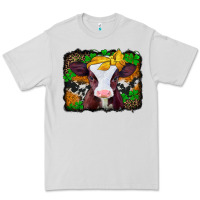 Dove Grey st patricks baby cow with leopard background Premium Tee - Jasminsmagicworld