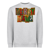 Heather Grey merry mama Heavyweight Sweatshirt - FaDigitalArtStudio