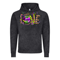 Vintage Black mardi gras love lips Vintage Hoodie - CowGirlArtShop