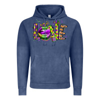 Vintage Denim mardi gras love lips Vintage Hoodie - CowGirlArtShop