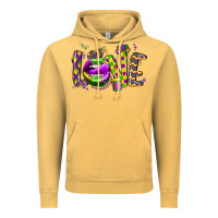 Vintage Mustard mardi gras love lips Vintage Hoodie - CowGirlArtShop