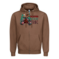 Chestnut Christmas with tribe Zipper Hoodie - CowhideDigitalArt