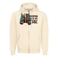 Sandshell Christmas with tribe Zipper Hoodie - CowhideDigitalArt