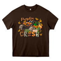 Chocolate Brown pumpkin crush truck Heavy Core Tee - LillyAllenDesigns