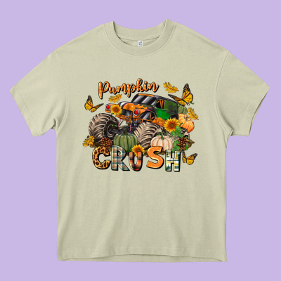 Pumpkin Crush Truck Heavy Core Tee Designed By Lillyallendesigns