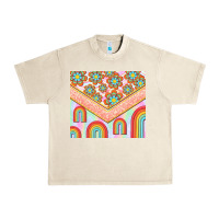 Sandshell hippie rainbow and daisy Urban Heavy Tee - TumblerDesignByShophia