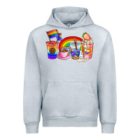 Heather Grey pride coffee cups Urban Hoodie - AdoDesignShop
