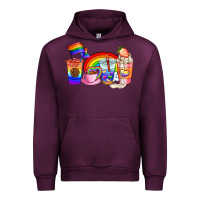 Mauve Wine pride coffee cups Urban Hoodie - AdoDesignShop