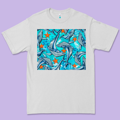 Humpback Whale Mousepad Premium Tee Designed By Barkaloodesign