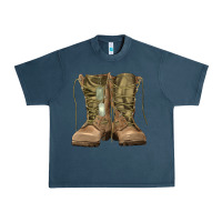 Midnight Navy soldier boots Urban Heavy Tee - RanaPortraitStore