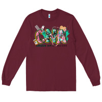 Burgundy certified nursing assistant Long Sleeve Tee - CowGirlArtShop