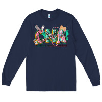 Navy certified nursing assistant Long Sleeve Tee - CowGirlArtShop