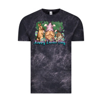 Cloud Black Gnome bunny Happy Easter Day Vintage Tee - HowdyJamesFarm