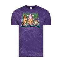 Cloud Purple Gnome bunny Happy Easter Day Vintage Tee - HowdyJamesFarm