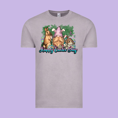 Gnome Bunny Happy Easter Day Vintage Tee Designed By Howdyjamesfarm