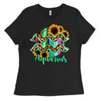 Black Aquarius Zodiac Ladies Tee - Bettercallsaul