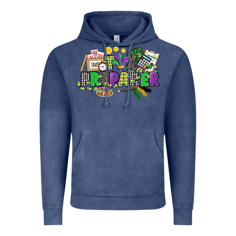 Tax Preparer Mardi Gras Vintage Hoodie by CowGirlArtShop | Teevron