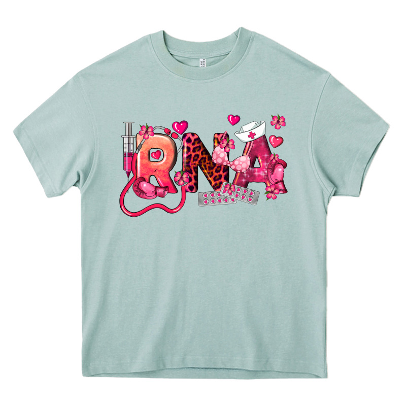 Rna Breast Cancer Registered Nurse Assistant Heavy Core Tee by LillyAllenDesigns | Teevron