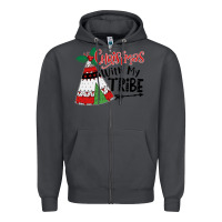 Smoke Christmas with my tribe boho Zipper Hoodie - CowhideDigitalArt
