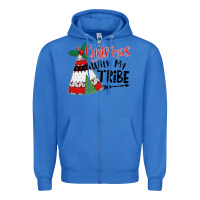 True Royal Christmas with my tribe boho Zipper Hoodie - CowhideDigitalArt