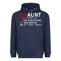 Navy Funny Drunk Aunt Definition DRAUNT Gift For Auntie Heavyweight Hoodie - minhPixels