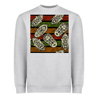 Heather Grey african mask seamless pattern Heavyweight Sweatshirt - BundleAndBundleShop