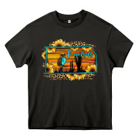 Asphalt kansas owl sunset sunflower map Heavy Core Tee - JahusDesignShop
