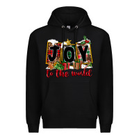 Black Joy To The World Premium Hoodie - FaDigitalArtStudio