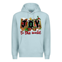 Blue Mist Joy To The World Premium Hoodie - FaDigitalArtStudio