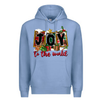 Colony Blue Joy To The World Premium Hoodie - FaDigitalArtStudio