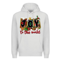 Dove Grey Joy To The World Premium Hoodie - FaDigitalArtStudio