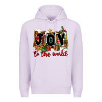 Lilac Joy To The World Premium Hoodie - FaDigitalArtStudio