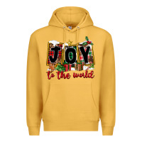 Mustard Joy To The World Premium Hoodie - FaDigitalArtStudio