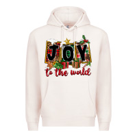Pale Pink Joy To The World Premium Hoodie - FaDigitalArtStudio